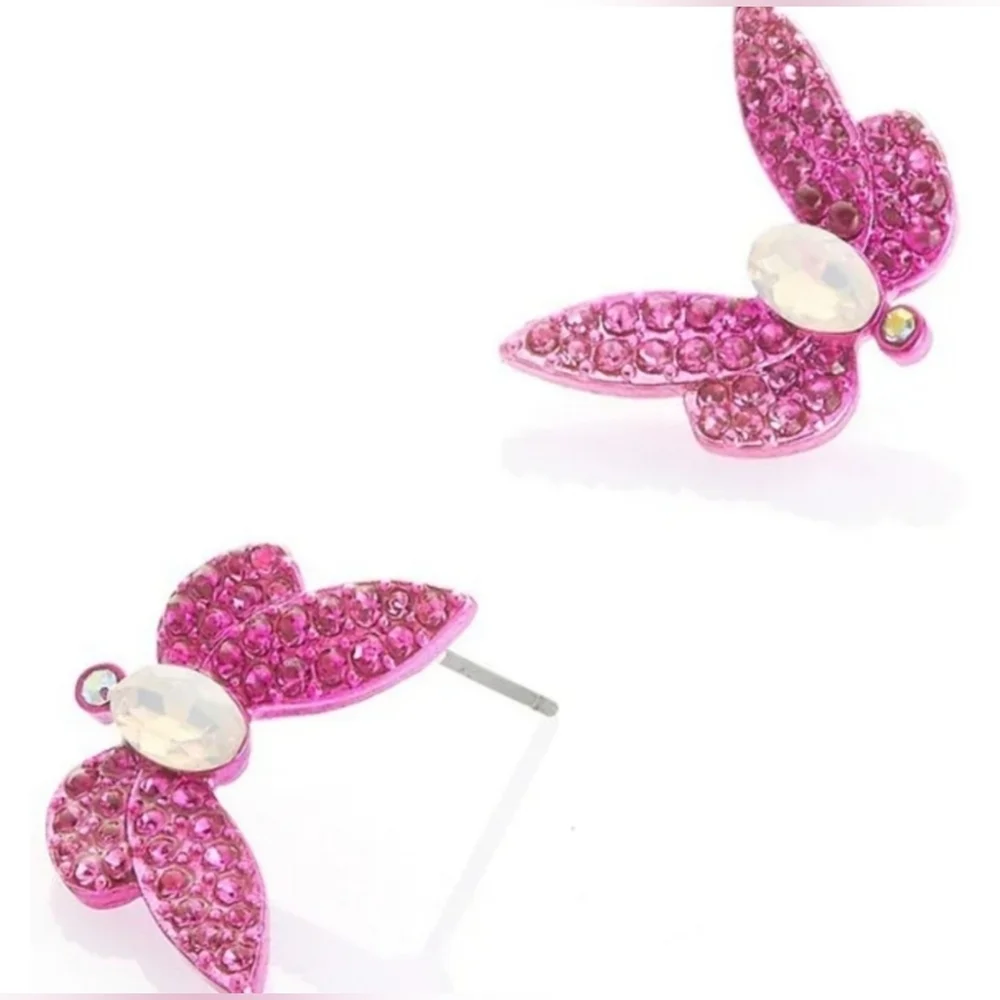 🦋▪️ Betsey Johnson▪️ Purple Butterfly Stud  Earrings